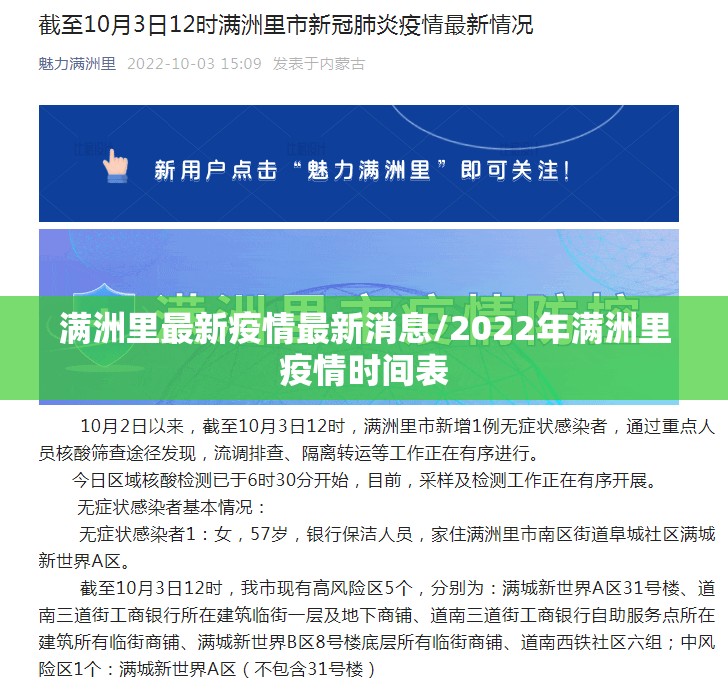 满洲里最新疫情最新消息/2022年满洲里疫情时间表