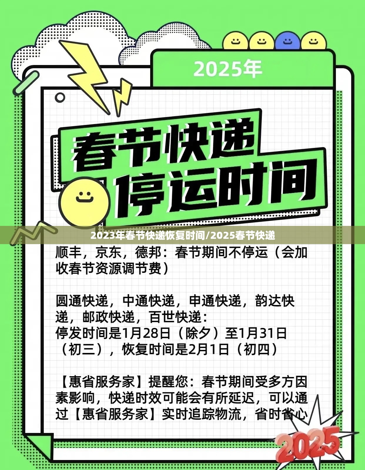 2023年春节快递恢复时间/2025春节快递