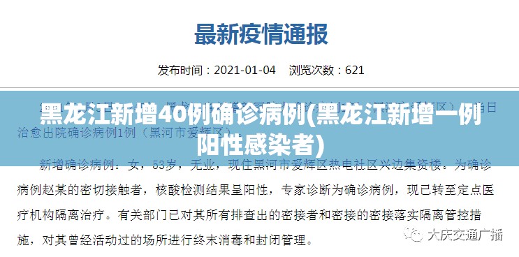 黑龙江新增40例确诊病例(黑龙江新增一例阳性感染者)