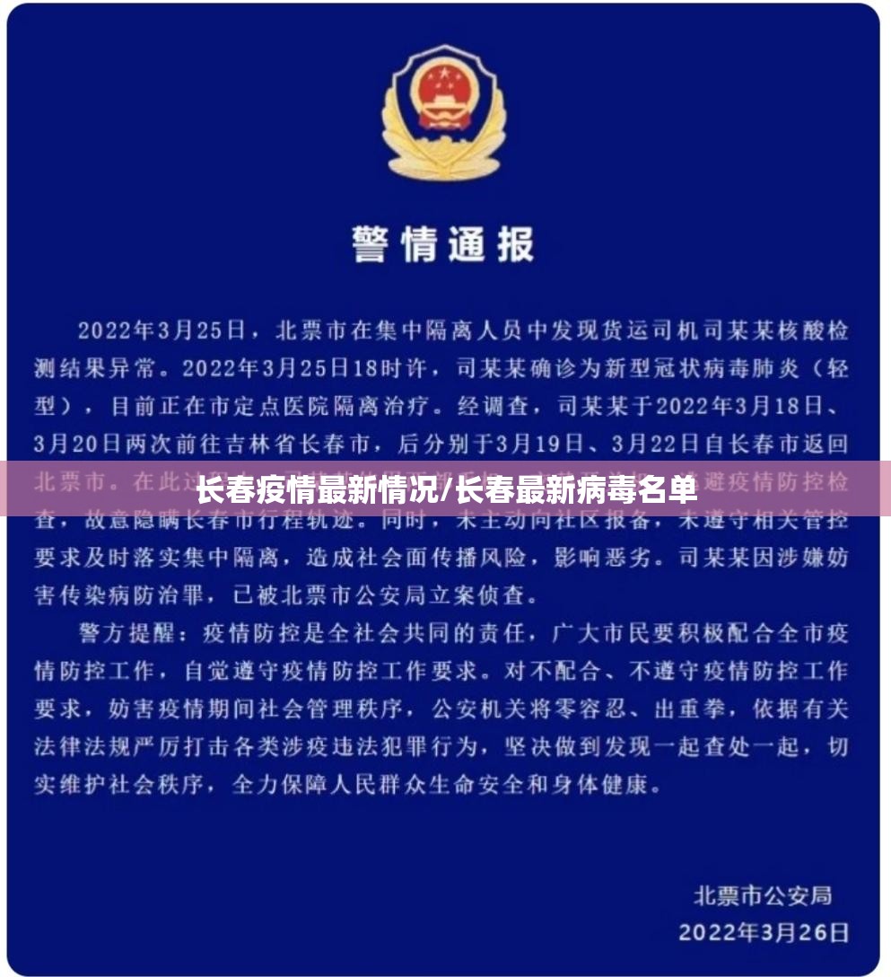 长春疫情最新情况/长春最新病毒名单