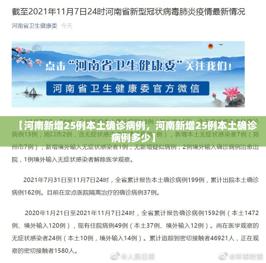 【河南新增25例本土确诊病例，河南新增25例本土确诊病例多少】