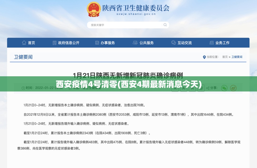西安疫情4号清零(西安4期最新消息今天)