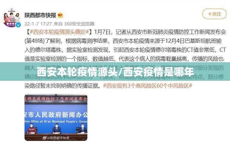 西安本轮疫情源头/西安疫情是哪年