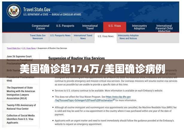 美国确诊超174万/美国确诊病例