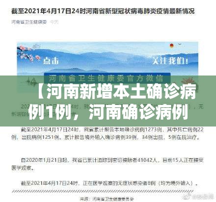 【河南新增本土确诊病例1例,河南确诊病例最新情况今天】 【河南新增本土确诊病例1例,河南确诊病例最新情况今天】