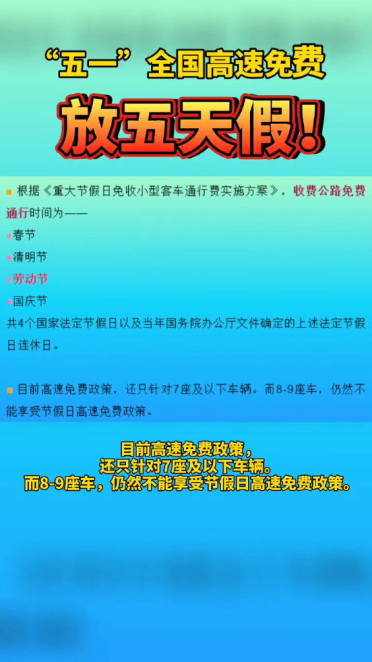 【五一国家法定几天，五一国家法定几天高速免费】